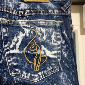 💜👾ACID WASH BOOT CUT BABYPHAT JEANS👾💜